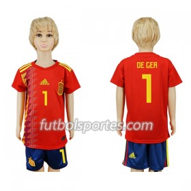 Camisetas España De Gea 1 Niño Primera Equipacion Mundial 2018